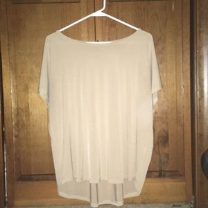 Chiffon T-Shirr, XL in beige